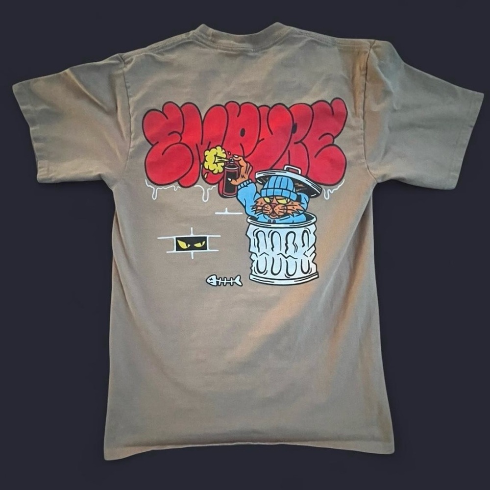 Empyre tan and red skate, streetwear tee